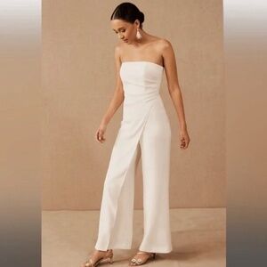 Sachin & Babi Jumpsuit Anthropology NWT strapless wrap modern Sz 12